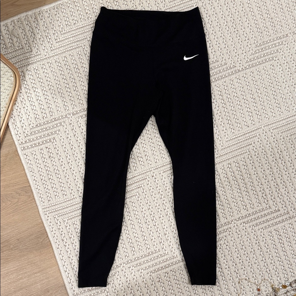 Nike Black Leggings with White Swoosh